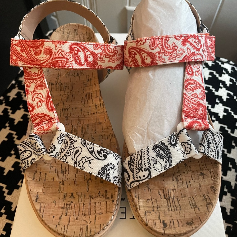 Steven New York brand new in box Belmar bandana print awesome sandals - Picture 4 of 9